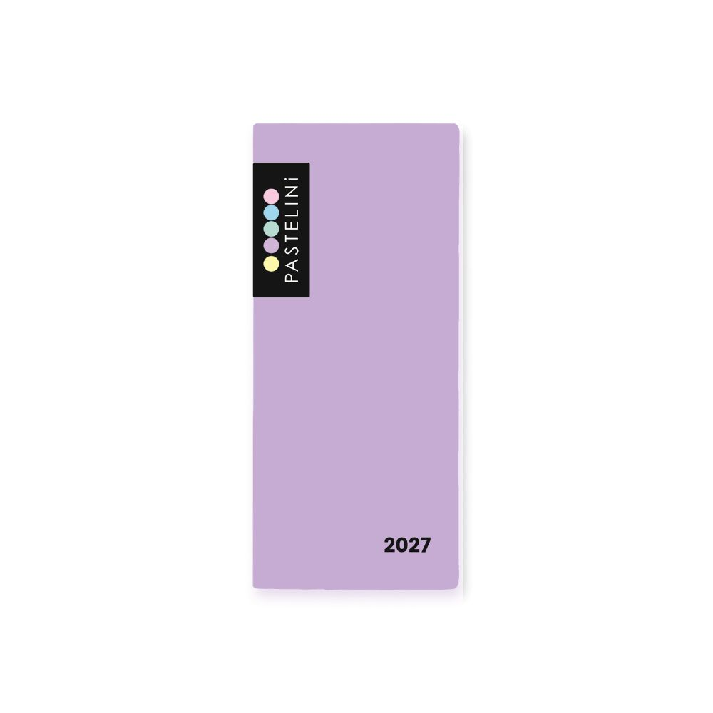 Diář PVC měsíční 2027 PASTELINI fialová